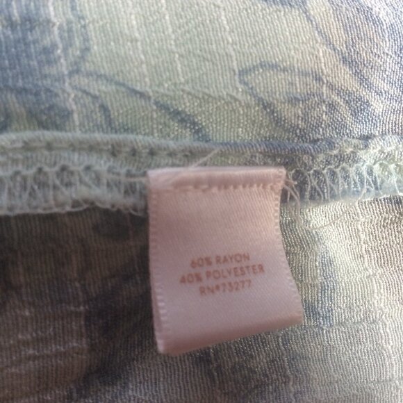 Lauren Conrad Floral Fairy Wide Bell Sleeve Boho Split Back Top Size Large - Picture 4 of 5